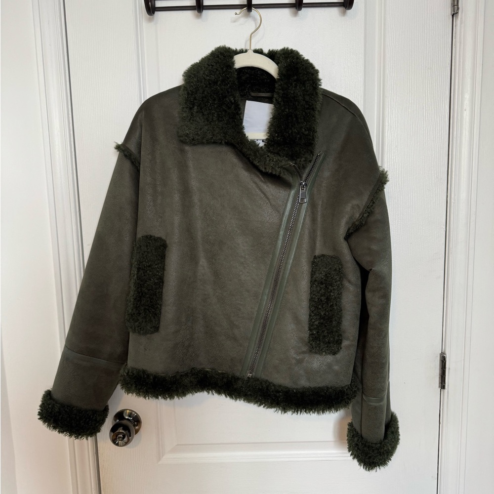 NVLT Dark Green Teddy Jacket